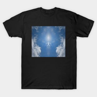 32M Unique Blue White Clouds Sky Abstract Nature Photo T-Shirt